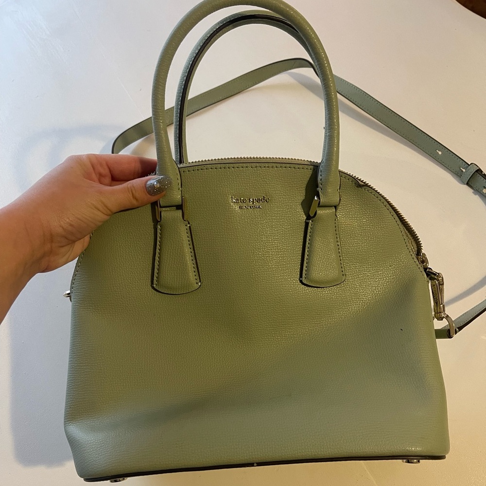 Kate Spade Large Dome Satchel in Pistachio Green